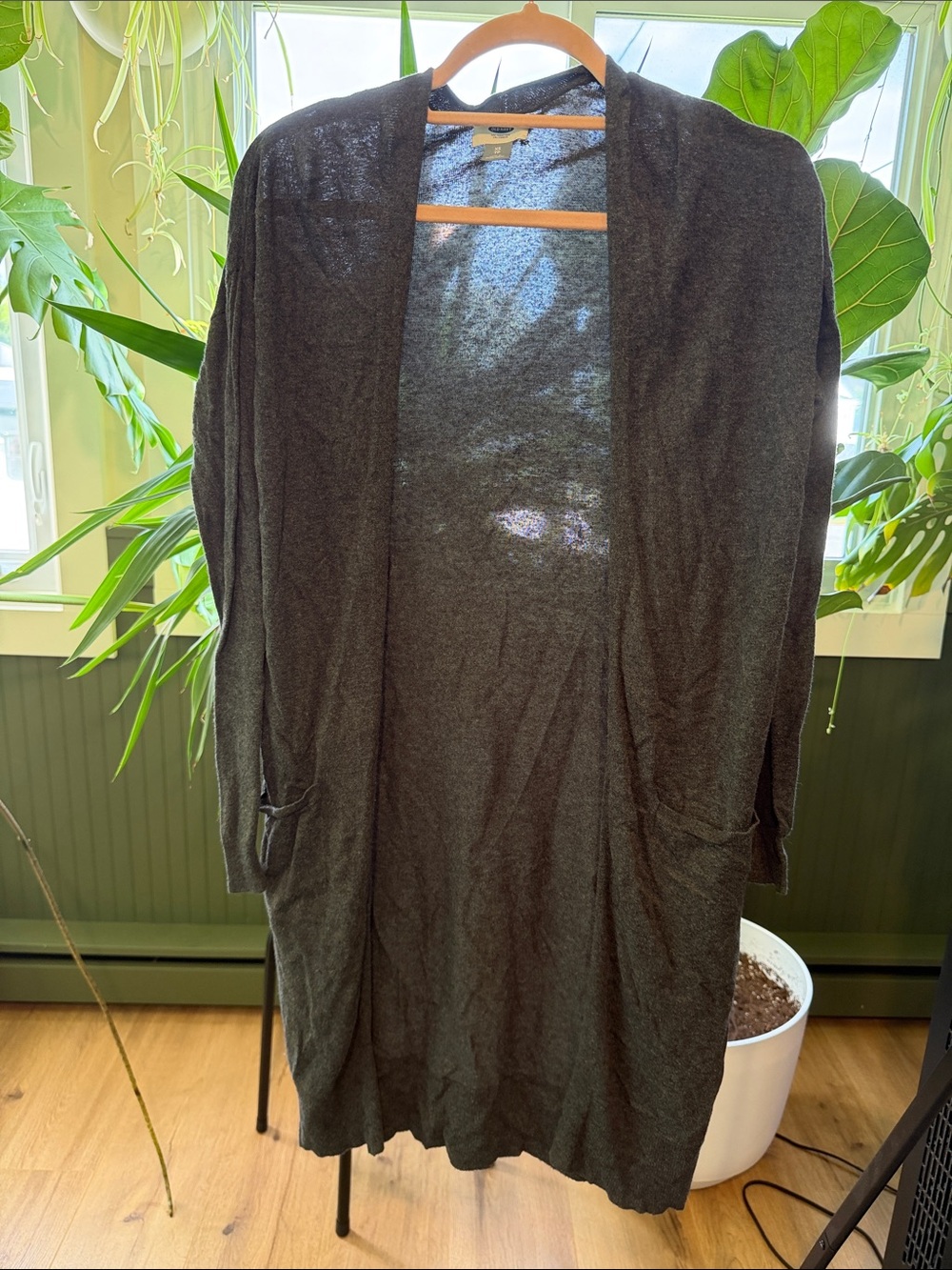 Old Navy Dark Gray Open-Front Women's Cardigan